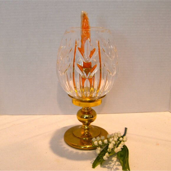 Waterford Crystal Candle Holder Wedding Anniversary Traditional Eclectic Center - Picture 2 of 6